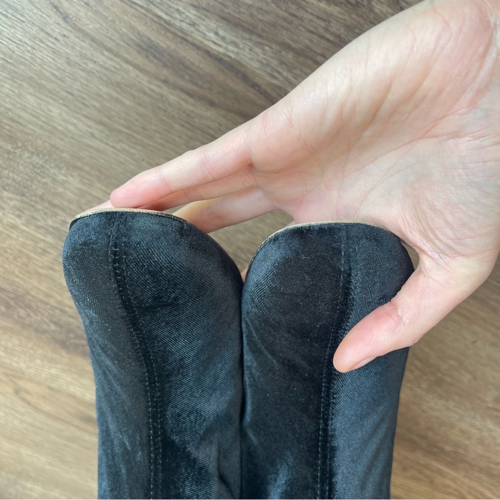 FREE PEOPLE VELVET CECILE ANKLE BOOT Black 40 / 10 Boho - Picture 10 of 15